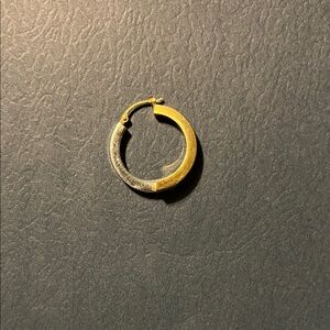 Elegant Gold and Silver Hoop Earring